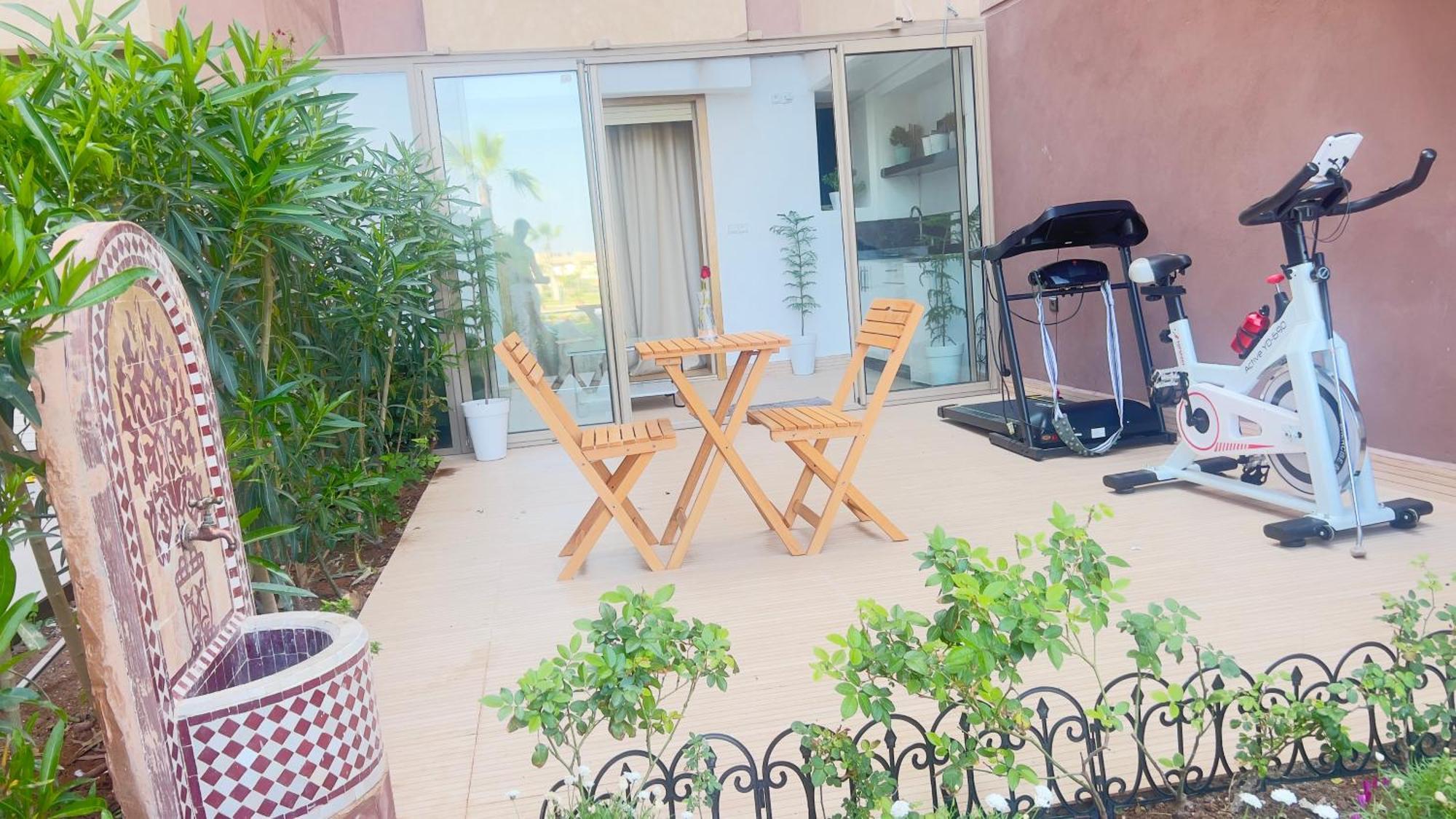 Appartement De Luxe Avec Jardin Vue Sur La Piscine Golf Securise 24H Sur 24 A 5 Minutes De L Aeroport Marrakesh Esterno foto